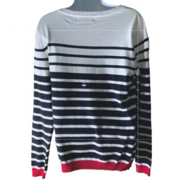 Karen Scott Cardigan Sweater Button-Up Women's Size Medium Long Sleeves Striped - Picture 2 of 8